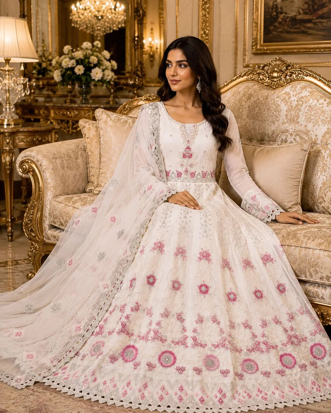 SJ 1123 WHT TANVEER COLLECTION