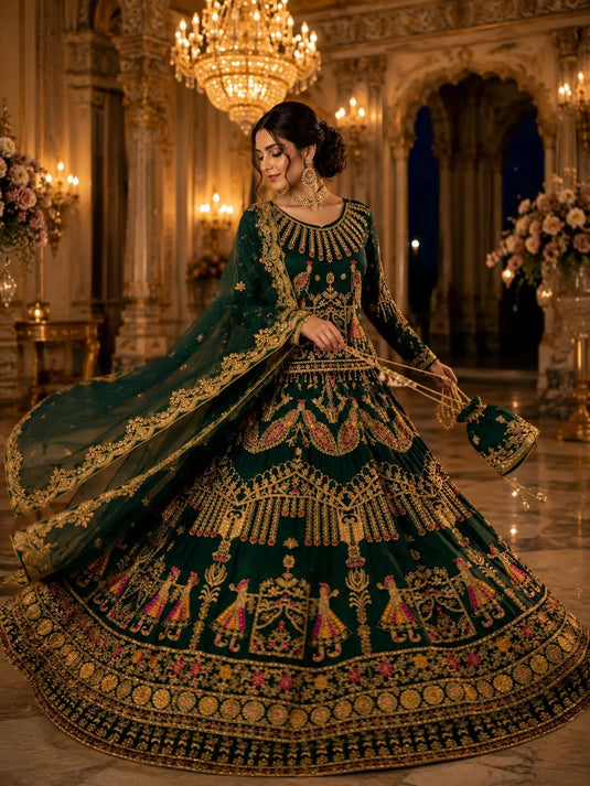 NF 04 B GRN TANVEER COLLECTION