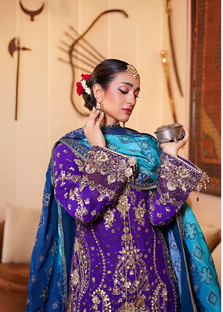 FSP-046-PPL – Royal Purple Luxury Embroidered Formal Suit