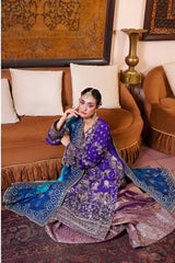 FSP-046-PPL – Royal Purple Luxury Embroidered Formal Suit