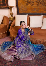 FSP-046-PPL – Royal Purple Luxury Embroidered Formal Suit