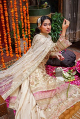 FSP-049 – Ivory Gold & Blush Pink Luxury Embroidered Formal Suit