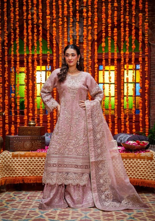FSP-048 – Dusty Pink Luxury Embroidered 3 Piece Formal Suit