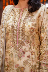 FSP-049 – Ivory Gold & Blush Pink Luxury Embroidered Formal Suit