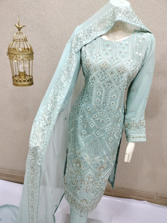 3Pc Chiffon Suit