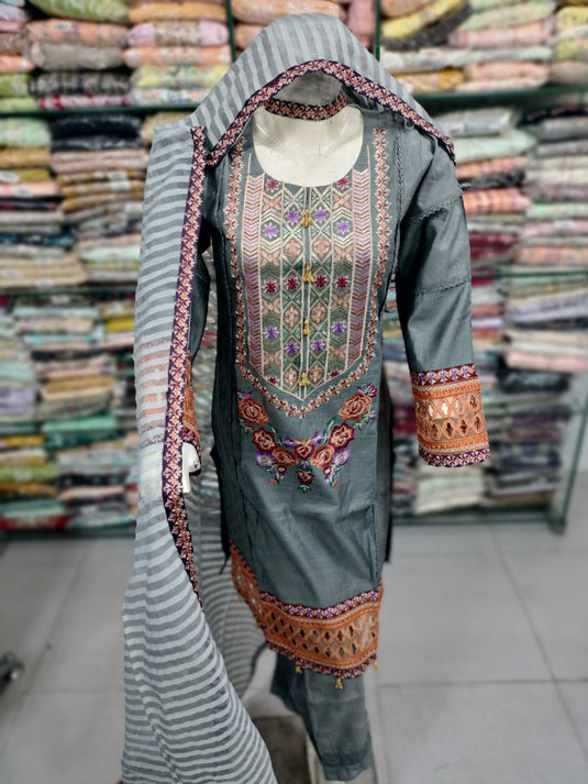 3Pc Khadi Suit