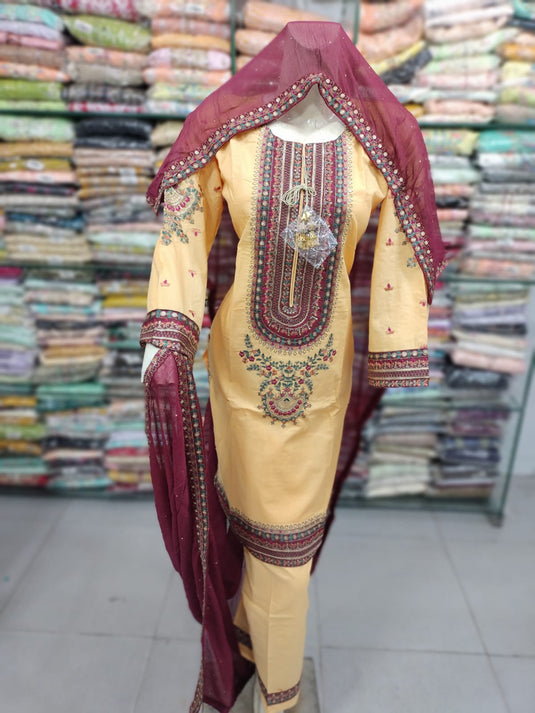 3Pc Cotton Suit