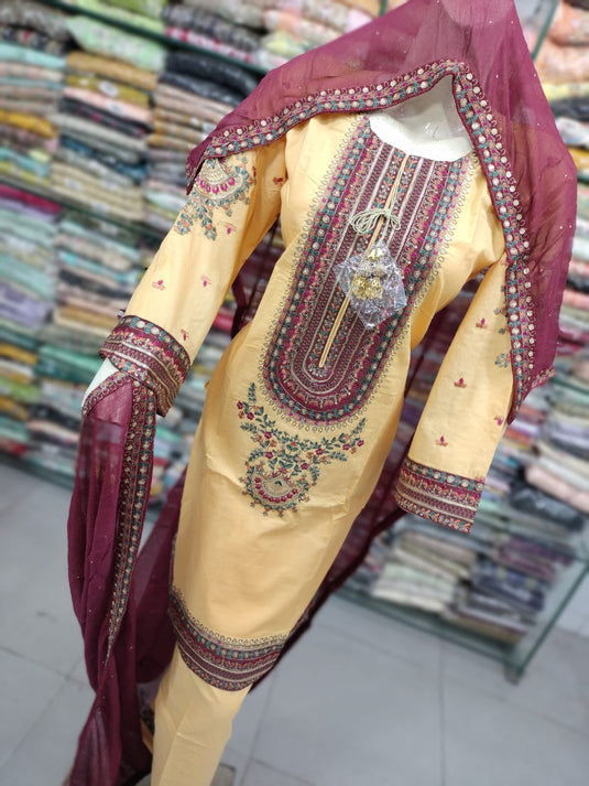 3Pc Cotton Suit