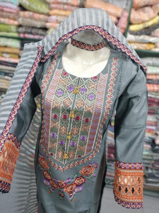 3Pc Khadi Suit