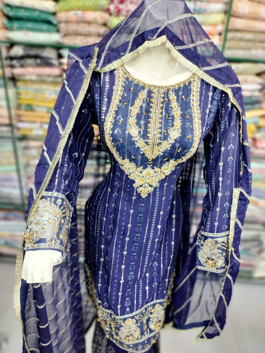 3Pc Chiffon Gharara