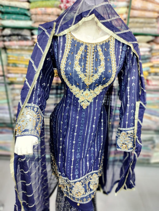 3Pc Chiffon Gharara