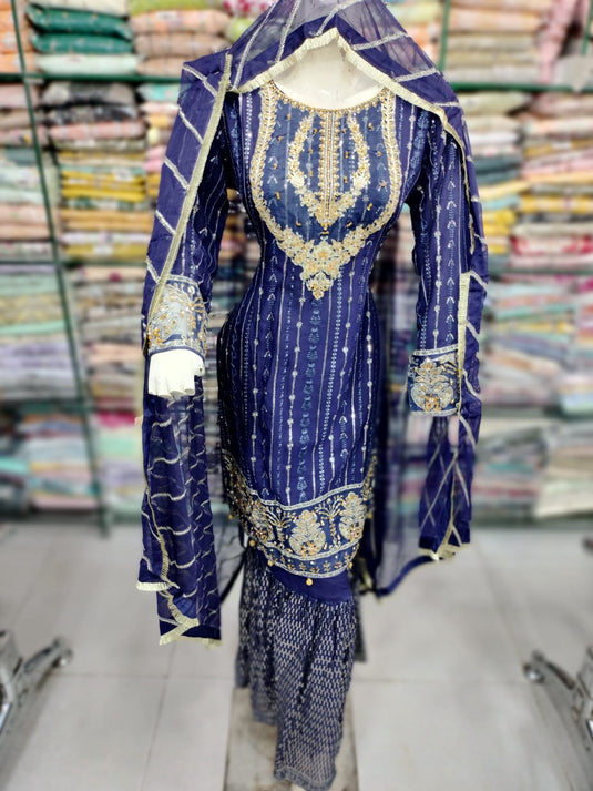 3Pc Chiffon Gharara