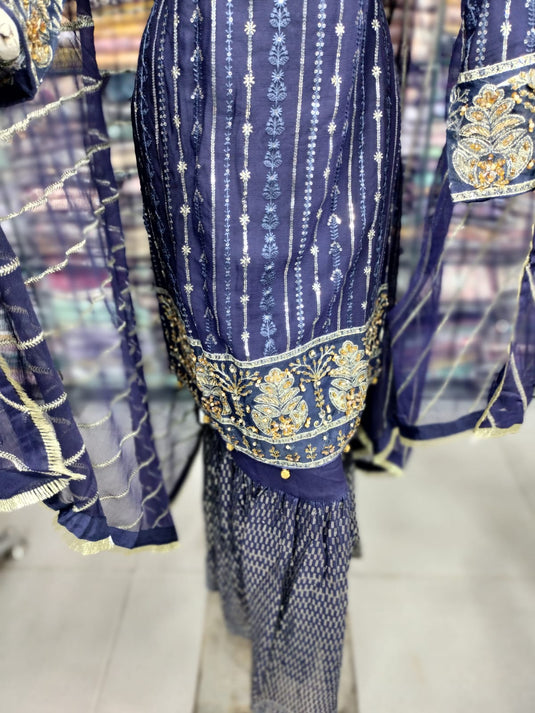 3Pc Chiffon Gharara