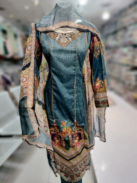 Fancy Lawn Frock - Tanveer Collection