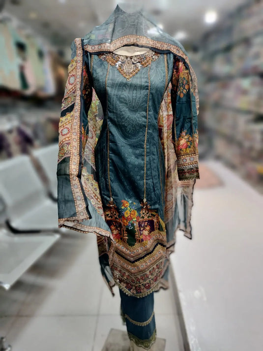 Fancy Lawn Frock - Tanveer Collection