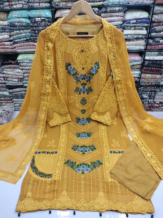 3pc Chiffon Suit