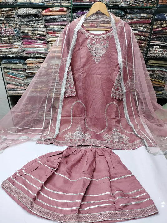 Fancy Khadi Net Sharara - Tanveer Collection