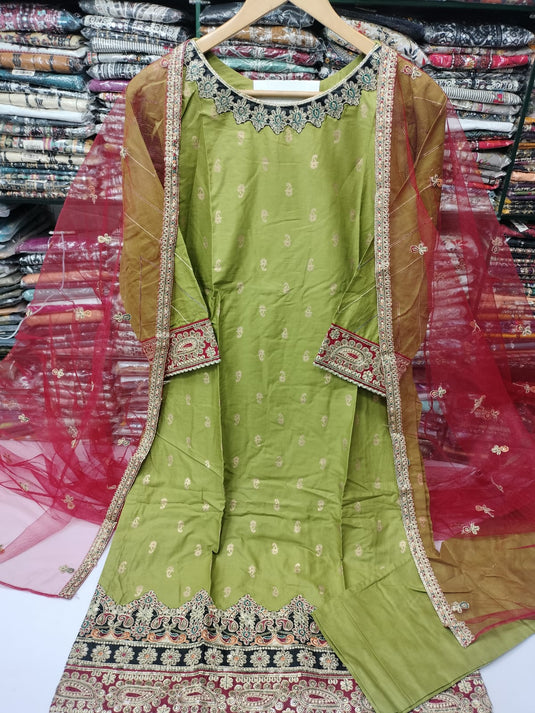 Cotton 3pc Fancy Dupatta