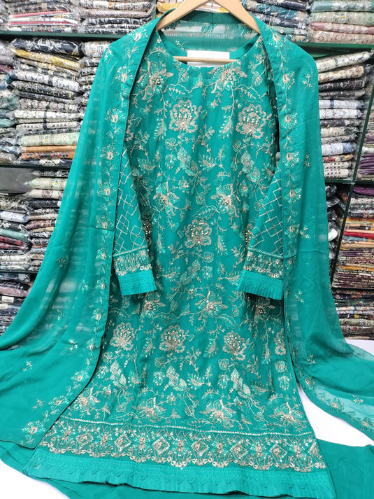 Chiffon Fancy Emb Gharara