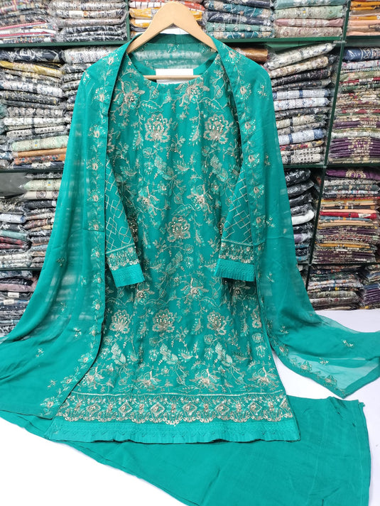 Chiffon Fancy Emb Gharara