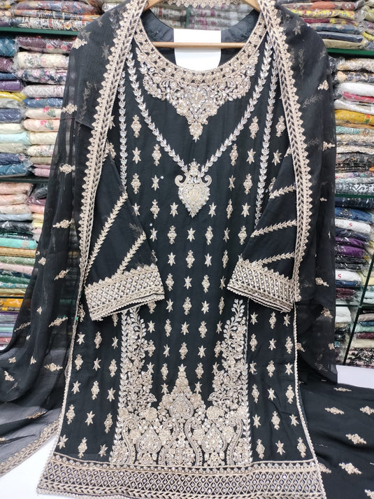 Chiffon Stone Work Sharara