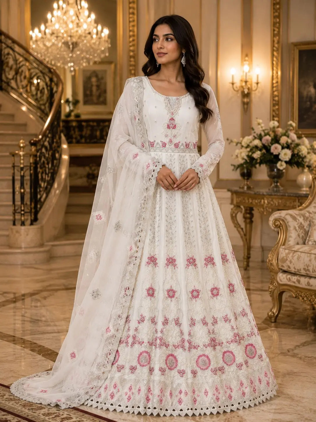 SJ 1123 WHT TANVEER COLLECTION