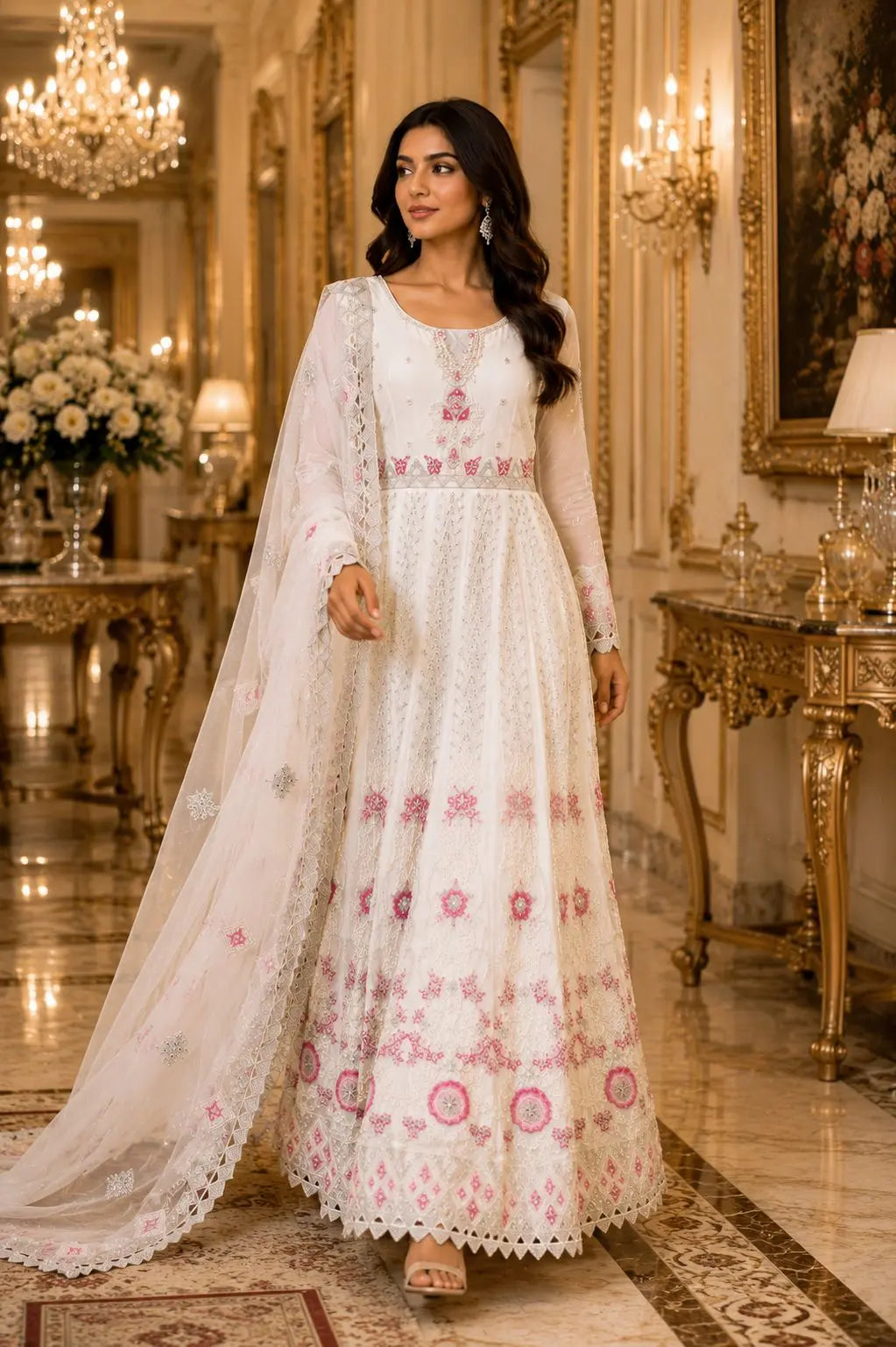 SJ 1123 WHT TANVEER COLLECTION