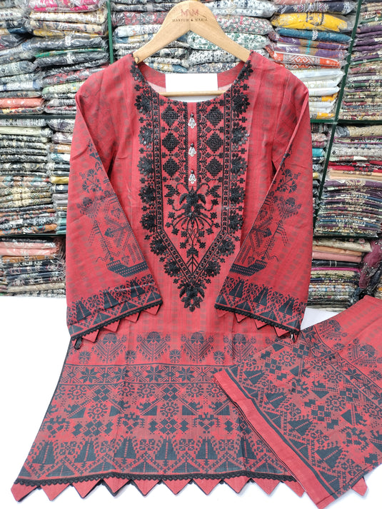 Printed Khaddar 2Pc