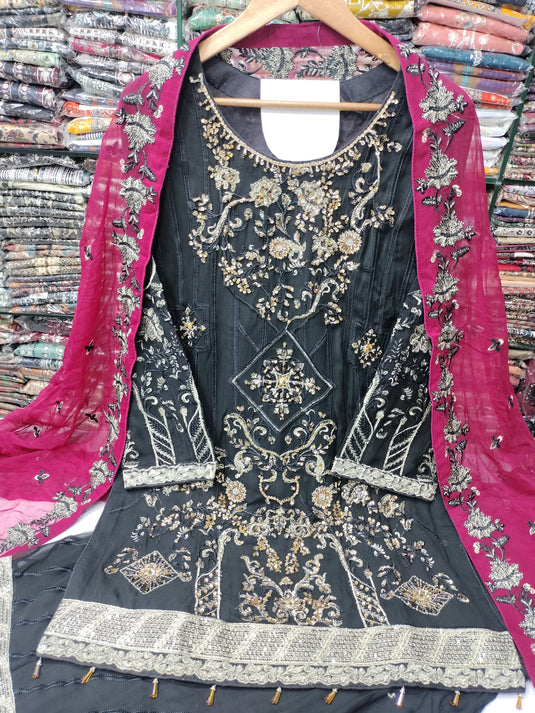 Chiffon Handmade Gharara