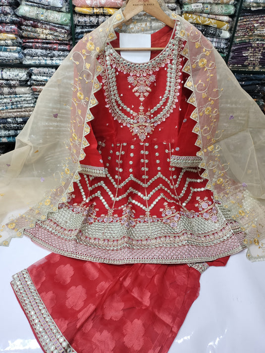 Organza Frock Style Gharara