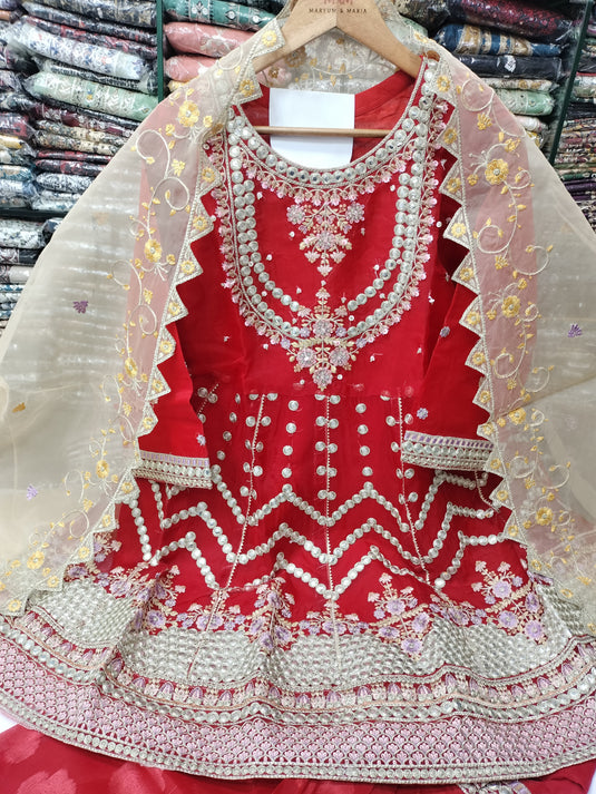 Organza Frock Style Gharara