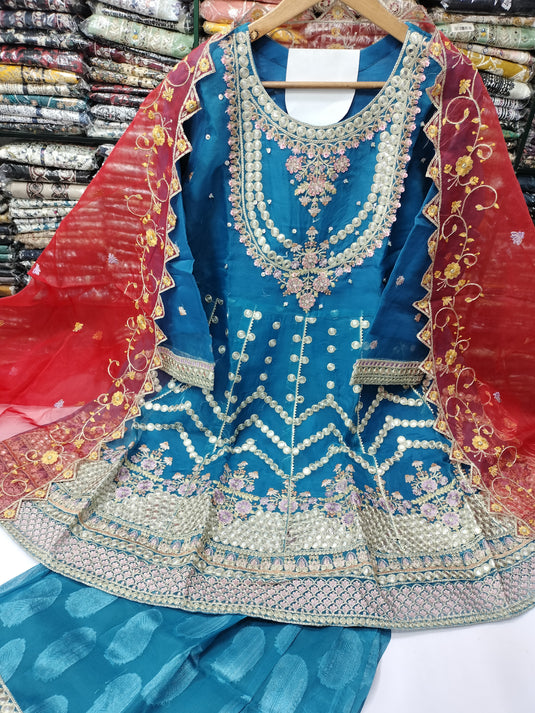 Organza Frock Style Gharara