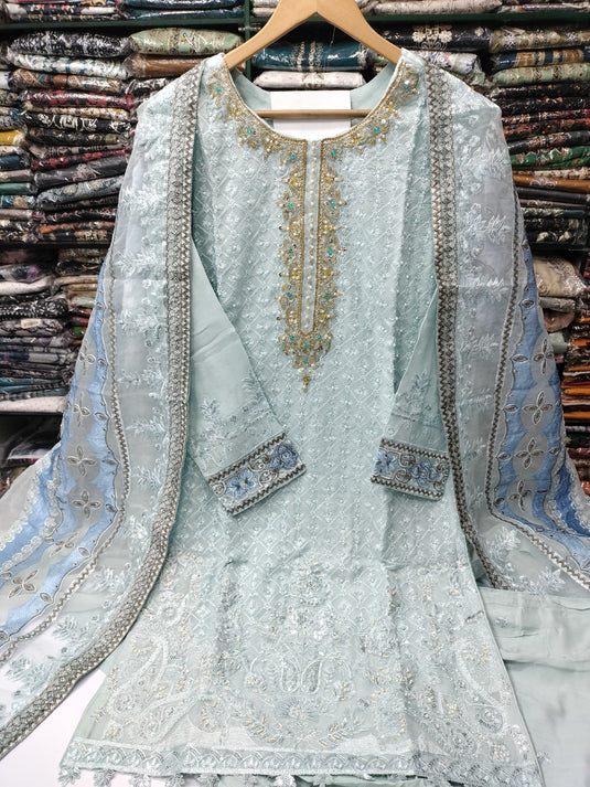 Chiffon Handmade Gharara