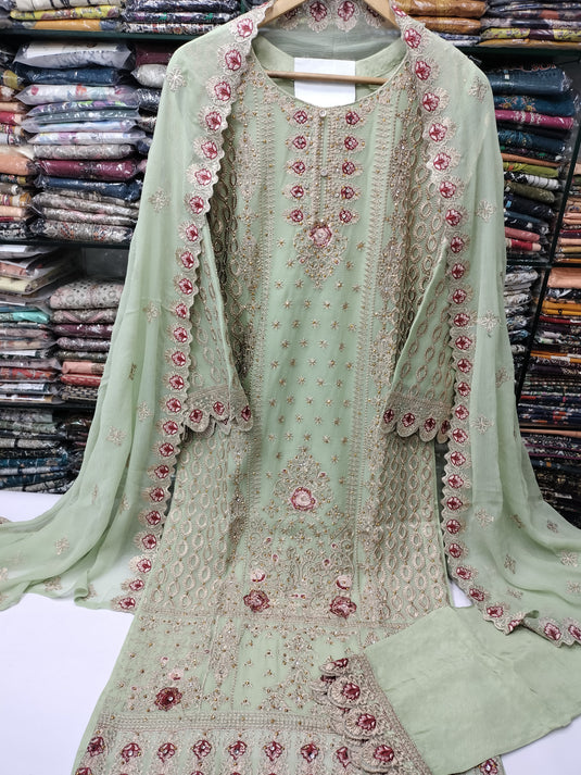 Chiffon Tilla Emb Suit