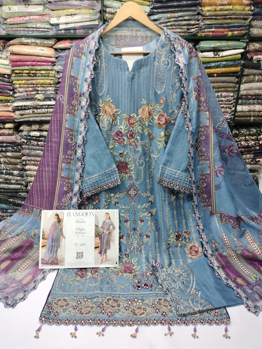 Rangoon By Ramsha Chiffon 3pc