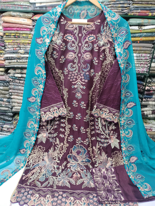 Rangoon By Ramsha Chiffon 3pc