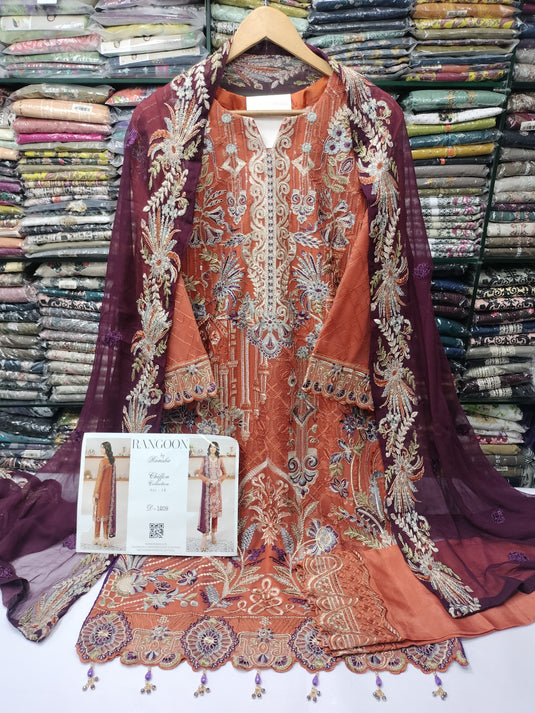 Rangoon By Ramsha Chiffon 3pc