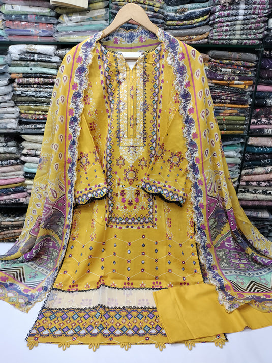 Lawn Digital Printed Gulljee