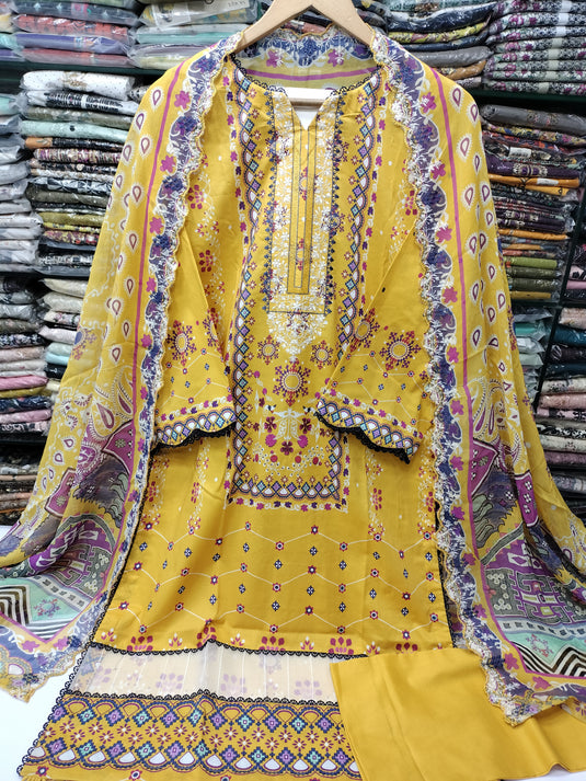 Lawn Digital Printed Gulljee