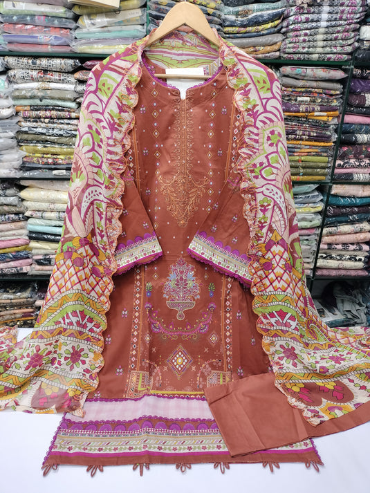 Lawn Digital Printed Gulljee