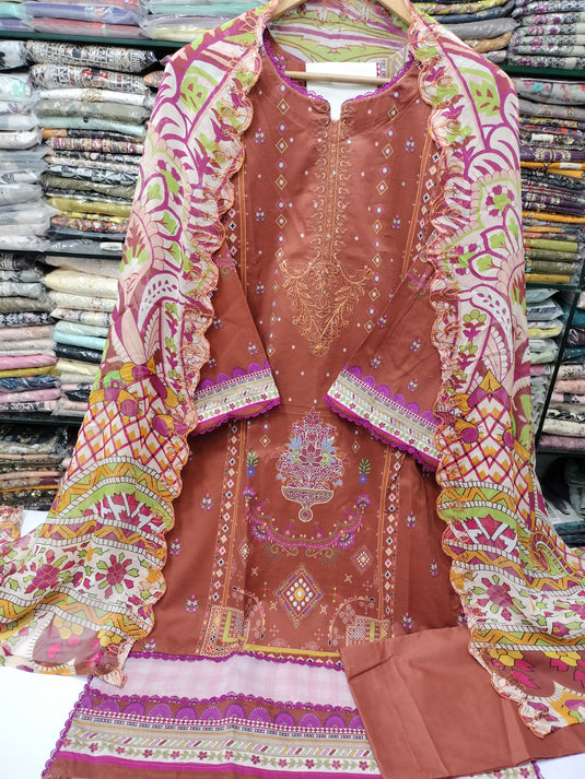 Lawn Digital Printed Gulljee