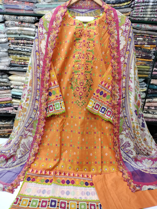 Lawn Digital Printed Gulljee