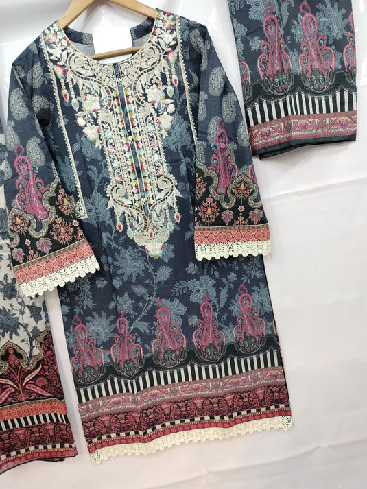 Lawn Digital Printed Plazu Suit