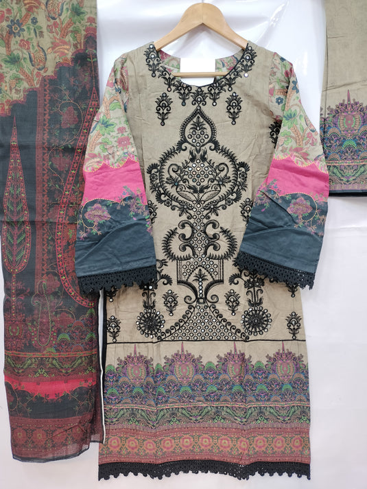 Lawn Digital Printed Plazu Suit