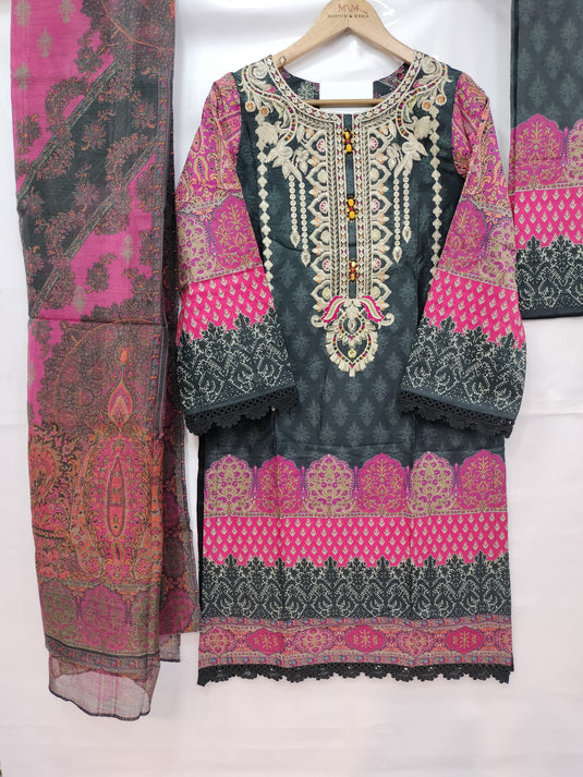 Lawn Digital Printed Plazu Suit