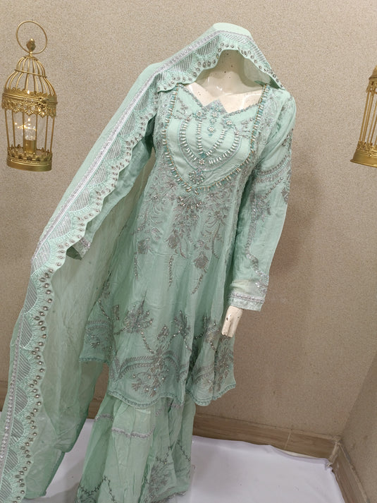 3Pc Chiffon Sharara