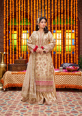 FSP-049 – Ivory Gold & Blush Pink Luxury Embroidered Formal Suit