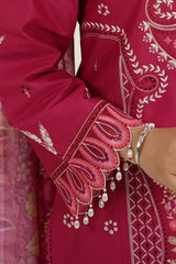MTK-017 – Raspberry Pink Floral Embroidered 2 Piece Suit