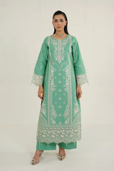 MTK-020 – Mint Green Floral Embroidered 3 Piece Pakistani Suit