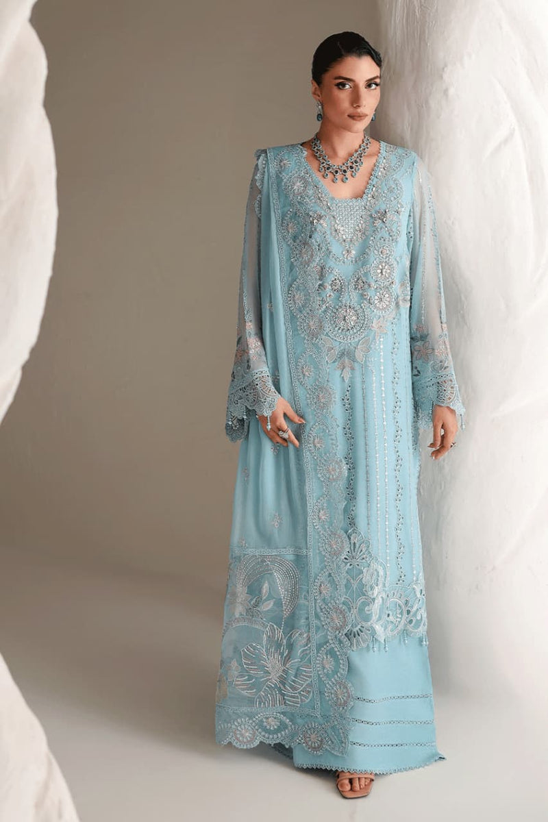 RM-ST-208 – Ice Blue Luxury Embroidered 3 Piece Pakistani Formal Suit